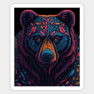 Bear Face Abstract Magnet